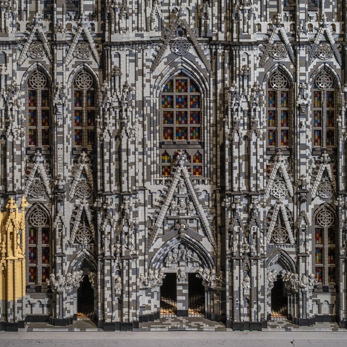 Detailaufnahme vom Modell des Kölner Doms (vergrößerte Bildansicht wird geöffnet)