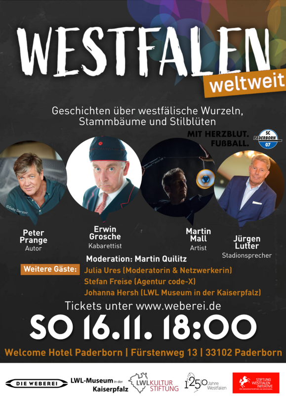 Plakatankündigung Westfalen Weltweit