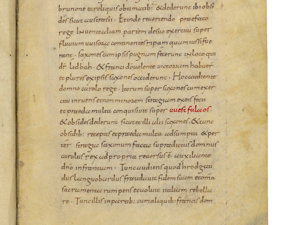 Handschrift der karolingischen Reichsannalen aus dem 9. Jahrhundert.