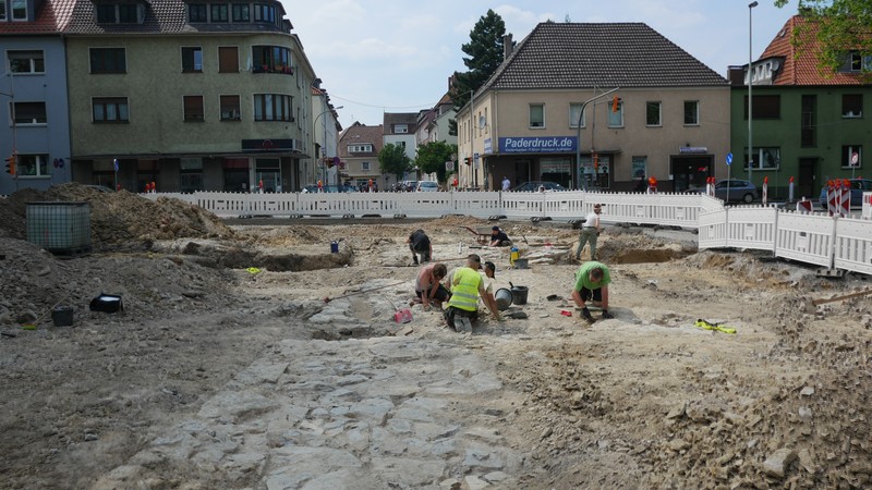 Freilegung der Funde an der Westernmauer