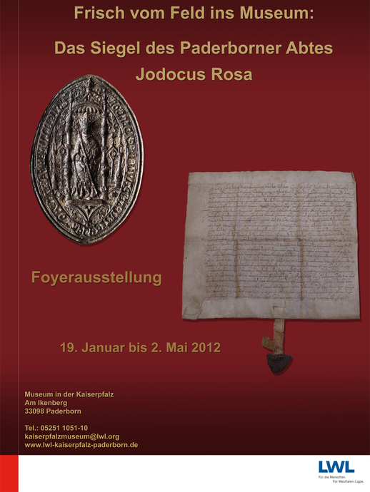 Plakat zur Ausstellung "Frisch vom Feld ins Museum" (Enlarged picture view opens)