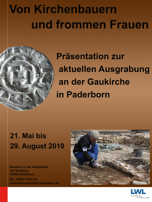 Plakat der Ausstellung "Von Kirchenbauern und frommen Frauen" (vergrößerte Bildansicht wird geöffnet)