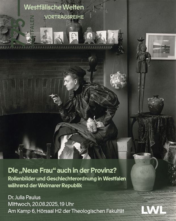 Plakatankündigung mit dem Bild einer Frau